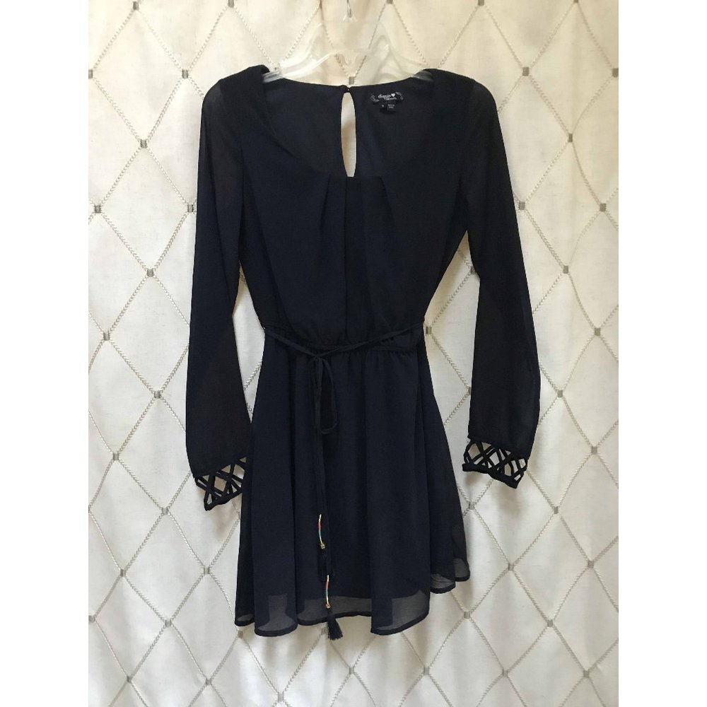 Navy Long Sleeve Mini Dress Juniors Size S